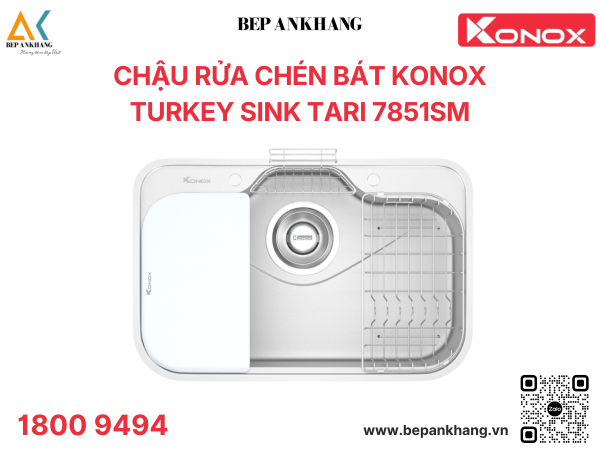 Chậu rửa bát 1 hố phong cách Nhật bề mặt mịn Tari 7851SM